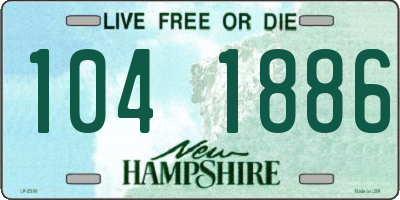 NH license plate 1041886