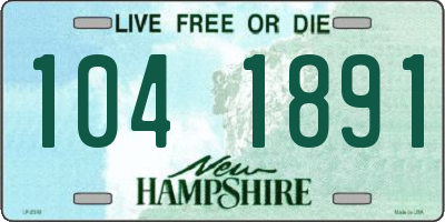 NH license plate 1041891