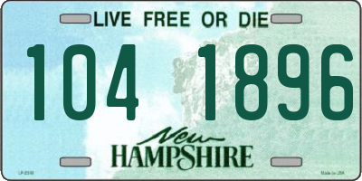 NH license plate 1041896