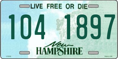NH license plate 1041897