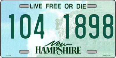 NH license plate 1041898