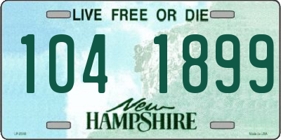 NH license plate 1041899