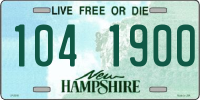 NH license plate 1041900