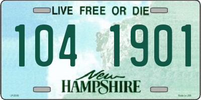 NH license plate 1041901
