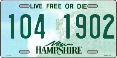NH license plate 1041902