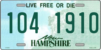 NH license plate 1041910