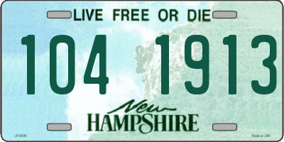 NH license plate 1041913