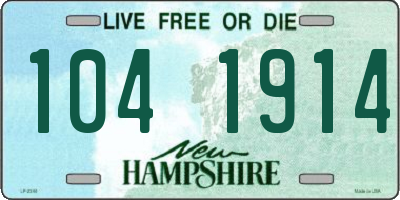 NH license plate 1041914