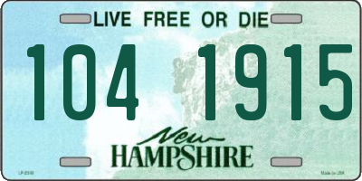 NH license plate 1041915