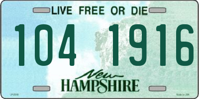 NH license plate 1041916