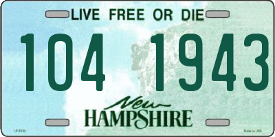 NH license plate 1041943