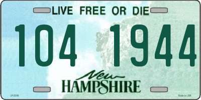 NH license plate 1041944