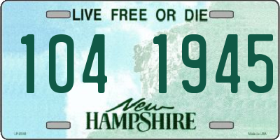 NH license plate 1041945
