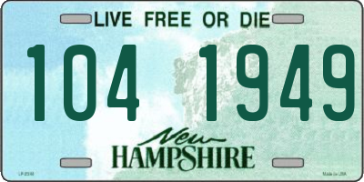 NH license plate 1041949