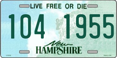 NH license plate 1041955