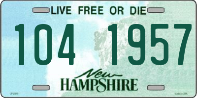 NH license plate 1041957