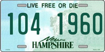 NH license plate 1041960