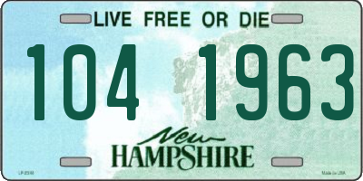 NH license plate 1041963