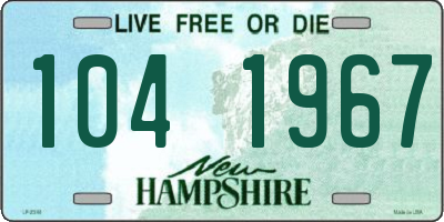NH license plate 1041967