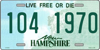 NH license plate 1041970