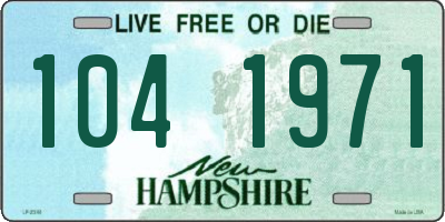 NH license plate 1041971