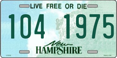 NH license plate 1041975