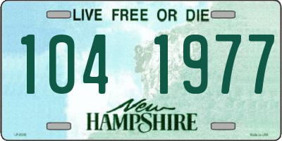 NH license plate 1041977