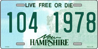 NH license plate 1041978