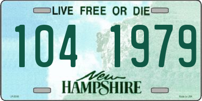 NH license plate 1041979