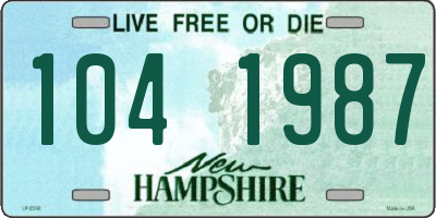 NH license plate 1041987