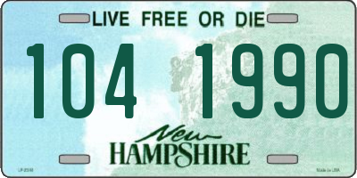 NH license plate 1041990