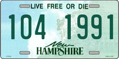 NH license plate 1041991