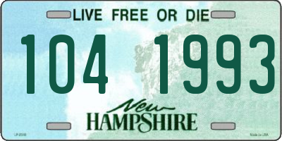 NH license plate 1041993