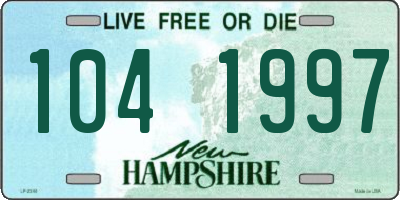 NH license plate 1041997