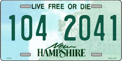 NH license plate 1042041