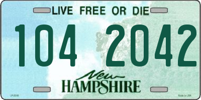 NH license plate 1042042