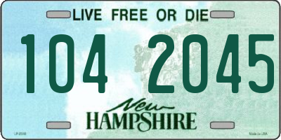 NH license plate 1042045