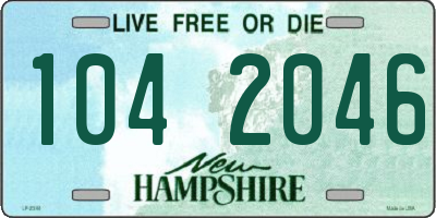 NH license plate 1042046