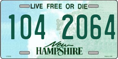 NH license plate 1042064