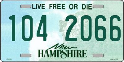 NH license plate 1042066