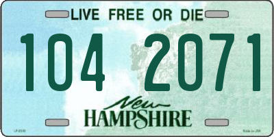 NH license plate 1042071