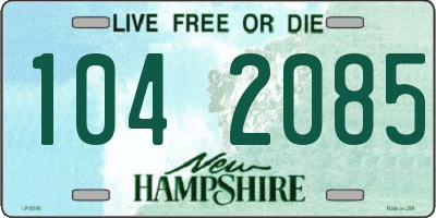 NH license plate 1042085