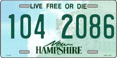 NH license plate 1042086