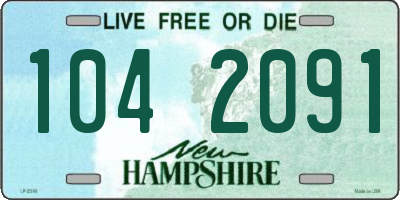 NH license plate 1042091