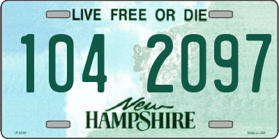 NH license plate 1042097