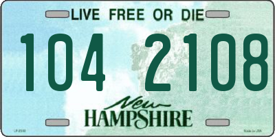 NH license plate 1042108
