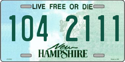 NH license plate 1042111