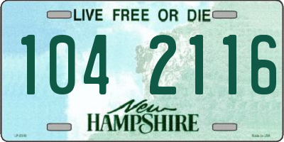 NH license plate 1042116