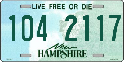 NH license plate 1042117