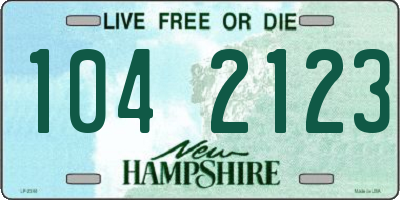 NH license plate 1042123